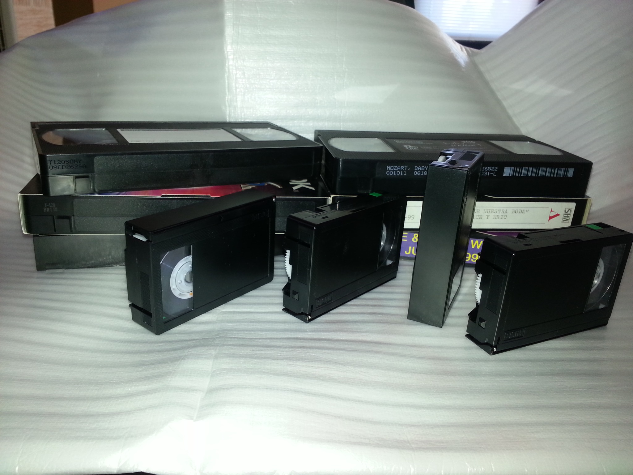 VHS and camcorder tapes